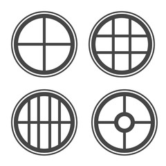 Window icon set. Vector sign symbol.