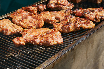 grilled pig meat