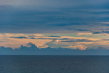 Beautiful sea and cloud before sunset