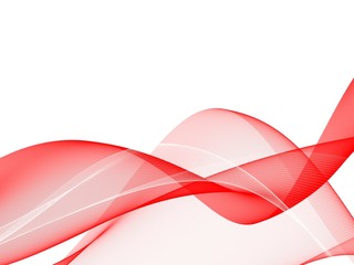 Abstract pastel red wave and white background 