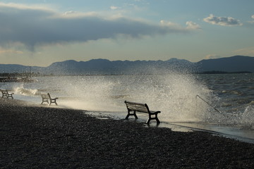 Fototapeta na wymiar Stürmischer Tag am Gardasee