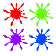 Paint blot, splashes and drops