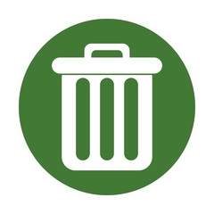 trash icon over white background. vector illustration
