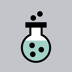 tube test laboratory line icons vector illustration design