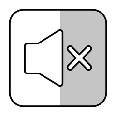 no sound icon over white background. vector illustration