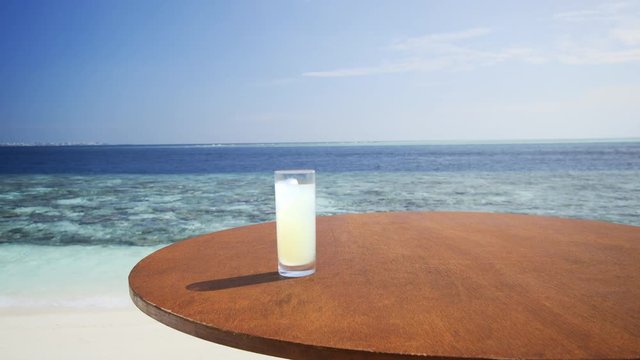 Tropical Cocktail at the Beach Paradise on Vaadhoo Island