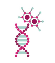 molecule particule laboratory icon vector illustration design