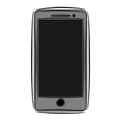 Vector  of smartphone  grey  sketch. EPS8 .
