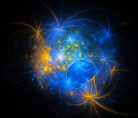 Abstract fractal illustration for creative design