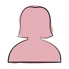 avatar woman icon over white background. vector illustration