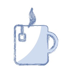 tea cup icon over white background. vector illustration