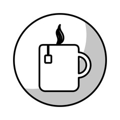 tea cup icon over white background. vector illustration
