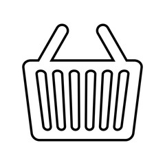 shopping basket icon over white background. vector illustration