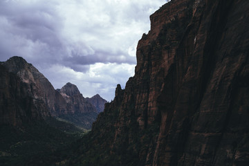 A Dark Stormy Day in Zion Canyon National Park