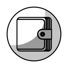 wallet accessory icon over white background. vector illustration