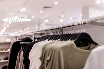 Obraz premium Women clothes in a retail store.