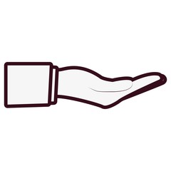 hand icon over white background. vector illustration