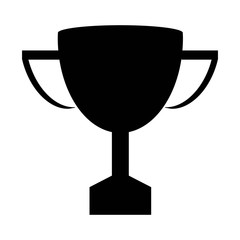 trophy cup icon over white background. vector illustration