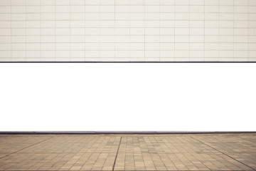 Large blank mock up of store street showcase window