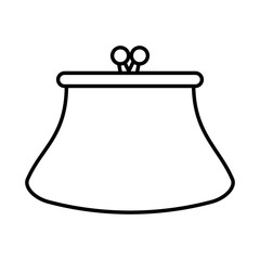 purse icon over white background. vector illustration