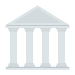 Fototapeta premium bank building icon over white background. vector illustration