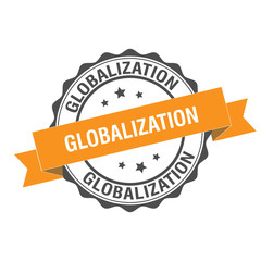 Fototapeta premium Globalization stamp illustration