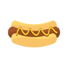 hot dog icon over white background. vector illustration