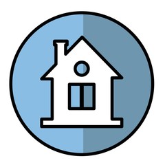 house shape icon over white background. vector illustration