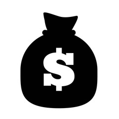 money sack icon over white background. vector illustration