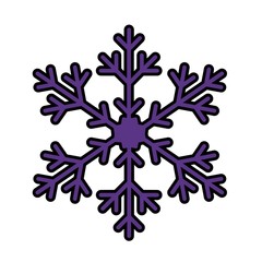 winter snowflake icon over white background. colorful design. vector illustration