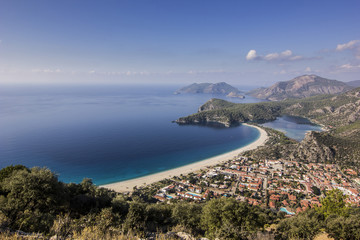Obraz premium oludeniz bay with blue sea and yellow beach