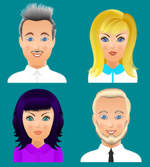 People avatar collection. Vector icons