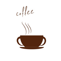 Coffee cup simple vector icon