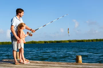 Gordijnen Family fishing © BlueOrange Studio