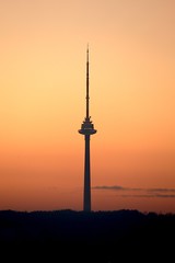 Obraz premium Tv tower silhouette