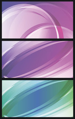 Vector background set of colorful transparent abstract lines in 