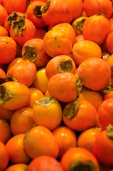 Fresh persimmon in supermarket