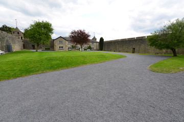 Cahir castle in Ireland on spring day in April.