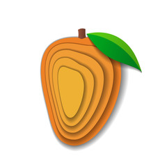 Paper art mango.