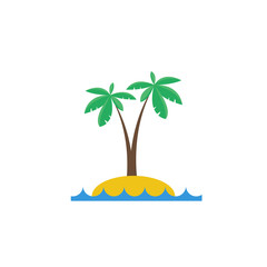 Exotic tropical island in the ocean