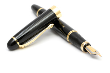 elegant fountain pen on white