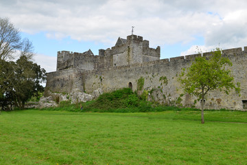 Fototapeta na wymiar Cahir castle from the parkland at the rear of the castle.