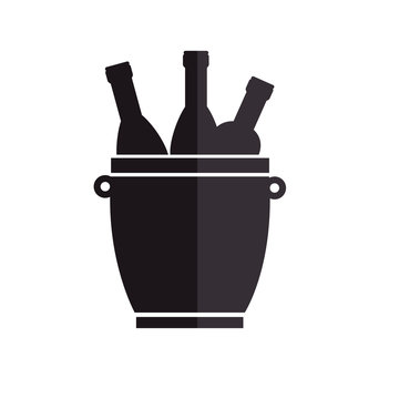 Wine bottle drink icon vector illustration graphic design