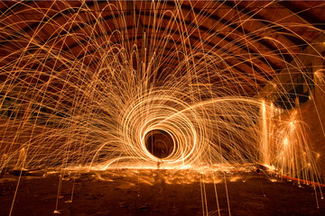 Light painting urbex