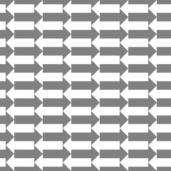 Seamless pattern with grey and white arrows. Geometric pattern with visual effect.