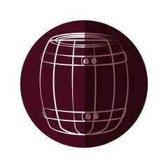 Wine wooden barrel icon vector illustration graphic design