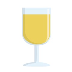 wine glass icon over white background. vector illustration