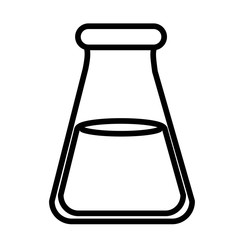 chemical flask icon over white background. vector illustration