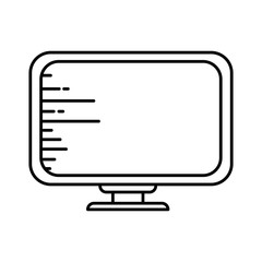 Desktop computer technology icon vector illustration graphic design
