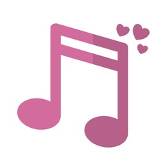 musical note icon over white background. vector illustration